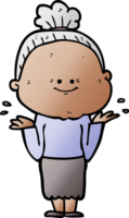 cartoon happy old woman png