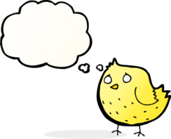 cartoon bird with thought bubble png