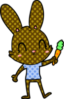 cute cartoon rabbit with carrot png