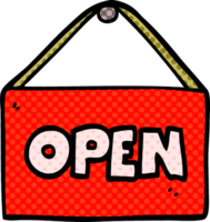 cartoon doodle open sign png