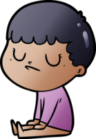 niño gruñón de dibujos animados png