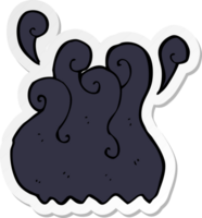 sticker of a black smoke cartoon element png