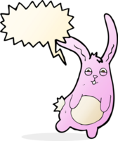 funny cartoon rabbit with speech bubble png