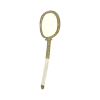 hand retro cartoon tennis racket png