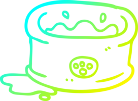 cold gradient line drawing of a cartoon pet bowl png