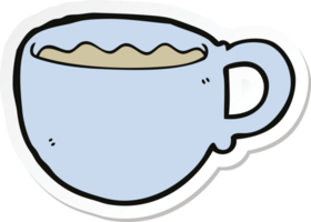 sticker of a cartoon coffee cup png