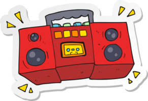 sticker of a cartoon cassette tape player png