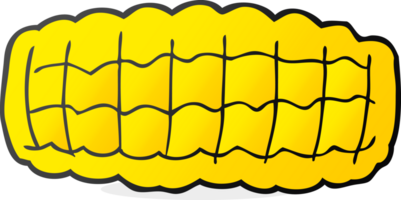 hand drawn cartoon corn cob png