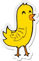 pegatina de un pájaro feliz de dibujos animados png