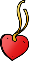 cartoon doodle heart tag png