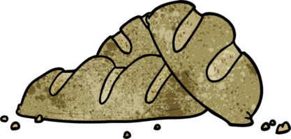 tecknad serie bröd av nyligen bakad bröd png