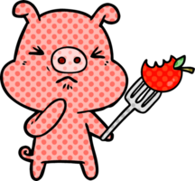 dessin animé cochon en colère png