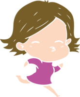 flat color style cartoon woman png