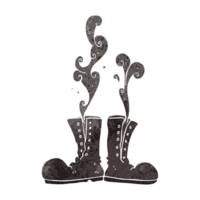 hand retro cartoon steaming army boots png