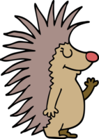 cartoon doodle spiky hedgehog png