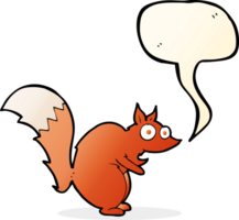 lustiger erschrockener Eichhörnchen-Cartoon mit Sprechblase png