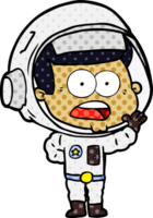cartoon surprised astronaut png