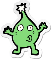 sticker of a funny cartoon creature png