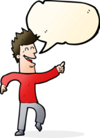 cartoon man pointing and laughing with speech bubble png