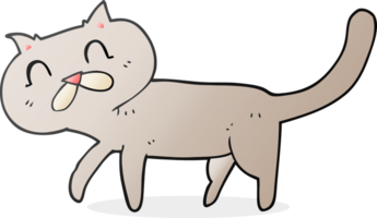 hand drawn cartoon cat png