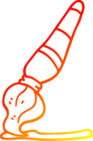 warm helling lijn tekening van een tekenfilm kunst verf borstel png