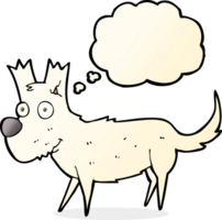 cartoon cute little dog with thought bubble png