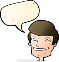 cartoon grinning man with speech bubble png