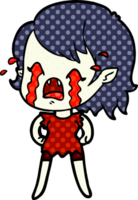 cartoon crying vampire girl png