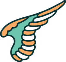 tattoo style icon of a wing png