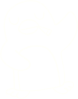 dibujo de tiza de pingüino fumador png