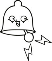 line drawing cartoon ringing bell png