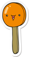 sticker van een tekenfilmlolly png