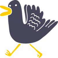 pato de desenho animado de estilo de cor plana correndo png