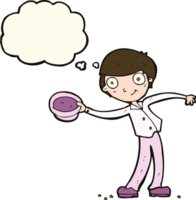 cartoon man tipping hat with thought bubble png