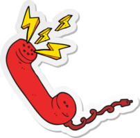 klistermärke av en tecknad serie telefon mottagare png