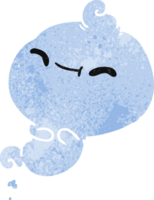 retro cartoon of kawaii scary ghost png