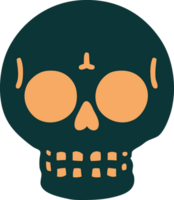 tattoo style icon of a skull png