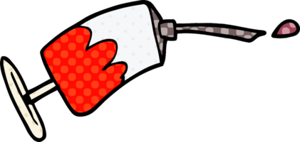 cartoon doodle syringe of blood png