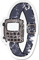 noodlijdende sticker cartoon doodle van een noodlijdende sticker horloge png