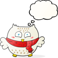 thought bubble cartoon owl png