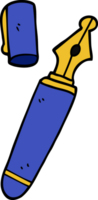 cartoon doodle fountain pen png