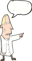 cartoon ugly man pointing with speech bubble png