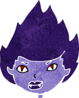 cabeça de vampiro de desenho animado png