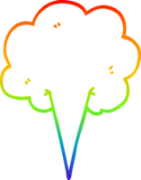 arc en ciel gradient ligne dessin dessin animé rafale d'air png