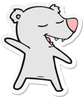 sticker of a cartoon bear png