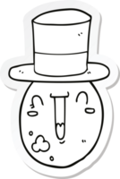 sticker of a cartoon posh egg png