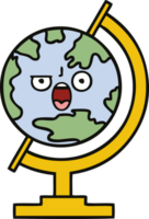 cute cartoon globe of the world png