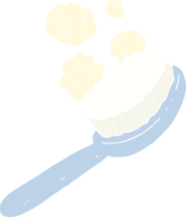 flat color illustration of a cartoon brush png