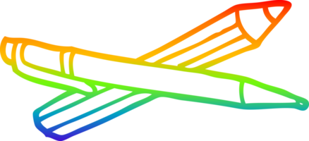 rainbow gradient line drawing cartoon pencil and pen png