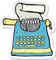 sticker of a cartoon typewriter png